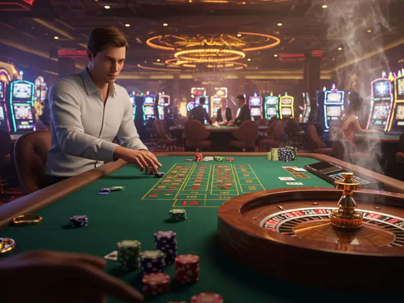 Perya Games playing baccarat with elegant cards and chips on the table