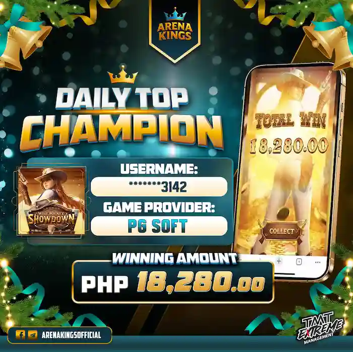 Daily Top Champion of Wild Bounty Showdown by PG Soft at Arena Kings. Play Now And Claim Your Throne! - News And Blog