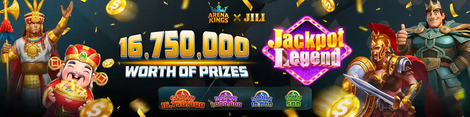 JILI JACKPOT LEGENDS x ArenaKings - Win Prizes only at ArenaKings - Promotions