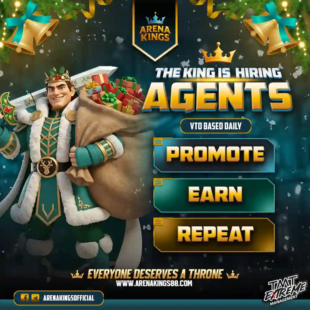 The Kings is Hiring Agents in ArenaKings. VTO Based Daily. Promote, Earn, and Repeat! - Agent Program