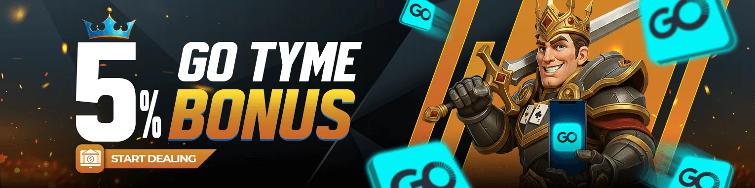 ArenaKings 5% GoTyme bonus promotions banner for online casino players