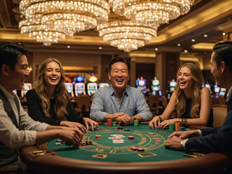 Bmy12 online casino login happy family loves playing casino together in a vibrant gaming setting